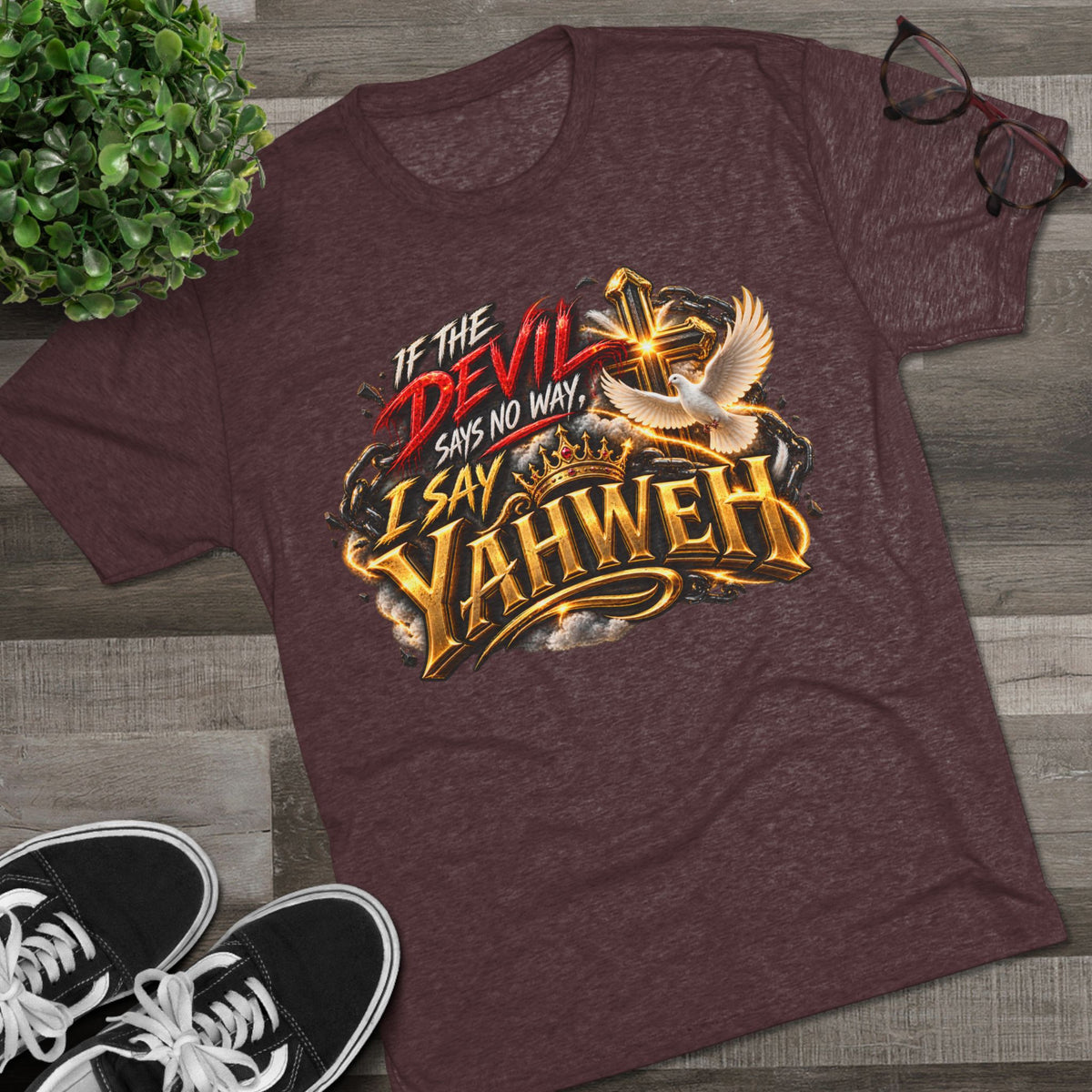 Vintage Yahweh Unisex Tri-Blend Crew Tee