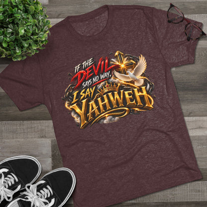 Vintage Yahweh Unisex Tri-Blend Crew Tee