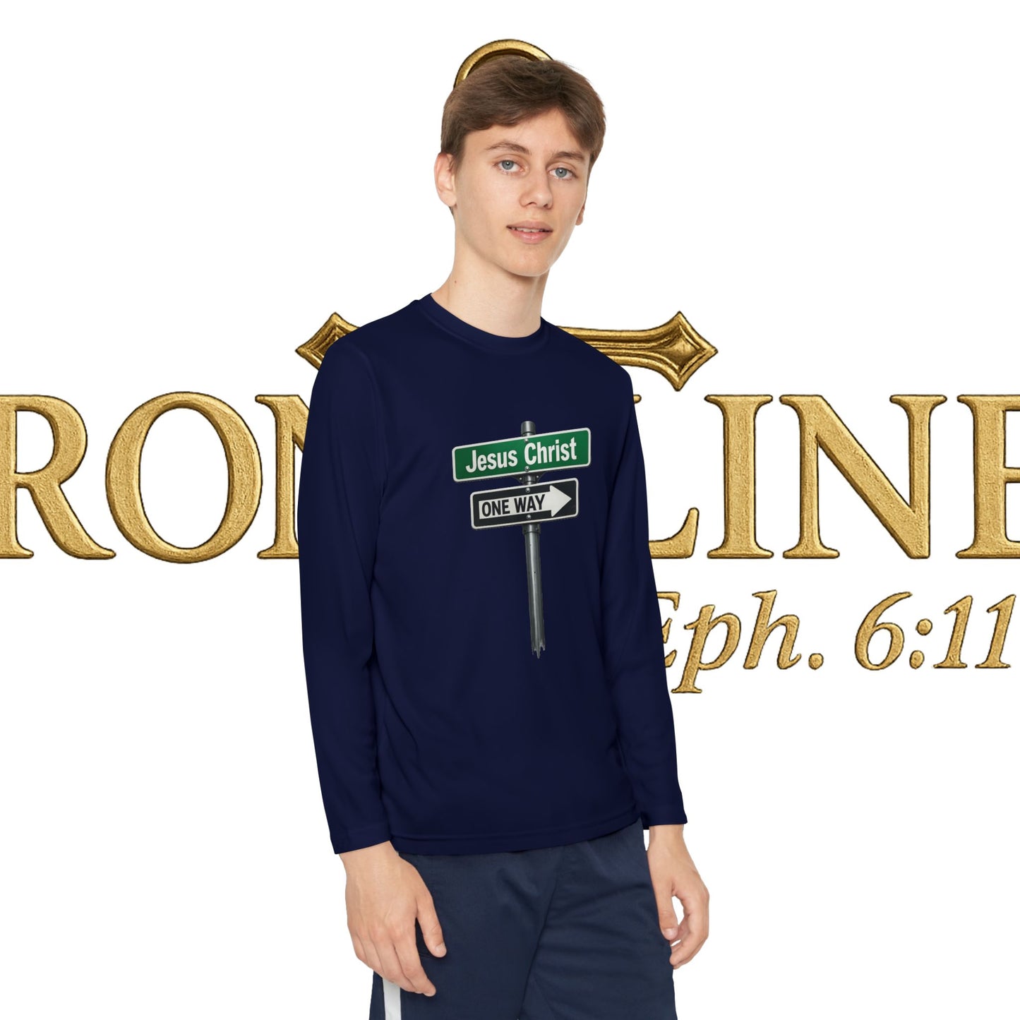 Youth Jesus is The Way Long Sleeve Competitor Tee