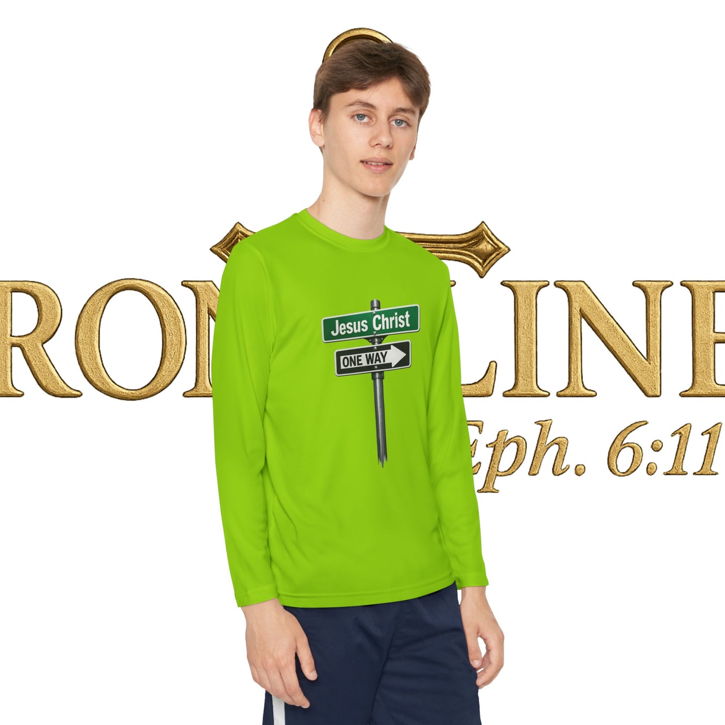 Youth Jesus is The Way Long Sleeve Competitor Tee